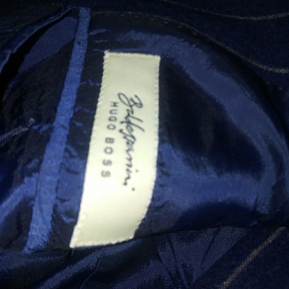 Hugo Boss Blue Pin-Striped Men's Wool Suit - Picture 8 of 8